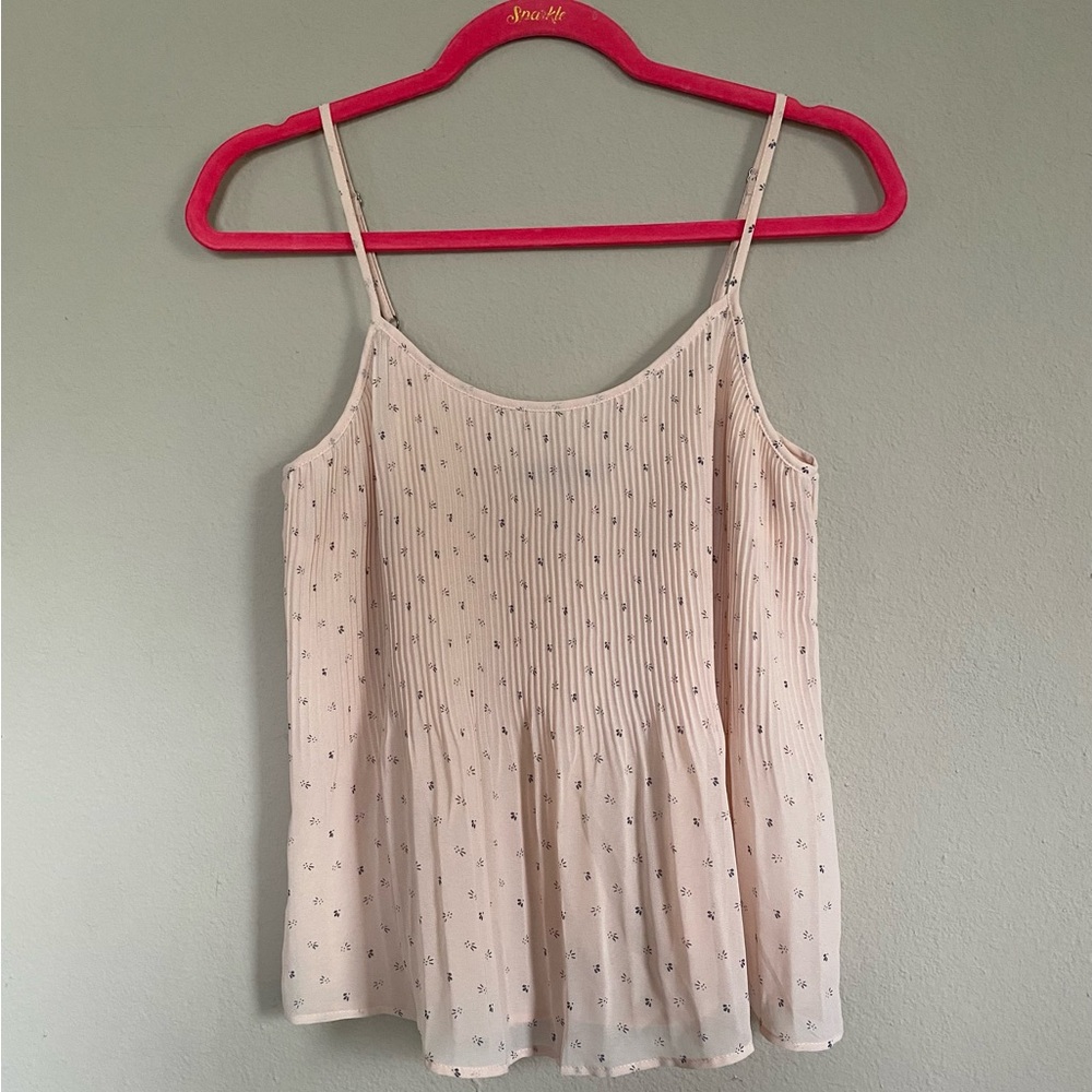Abercrombie & Fitch Blush Pink Pleated Spaghetti Strap Cami - Picture 3 of 9